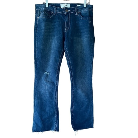 VGS Slim Boot Raw Hem Jeans - Picture 1 of 5